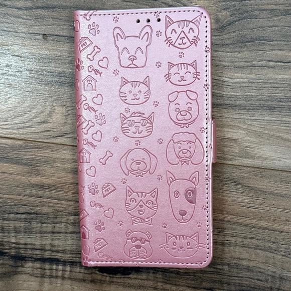 Phone Wallet Case for Xiaomi Poco F3 Pink Dogs and Cats New in Package - Picture 2 of 9